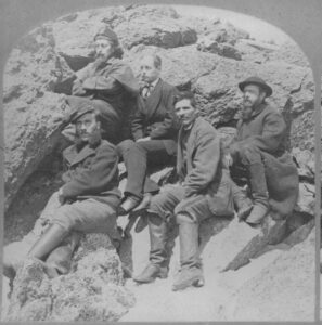 Members of the first winter occupation of the summit, 1870-1871.